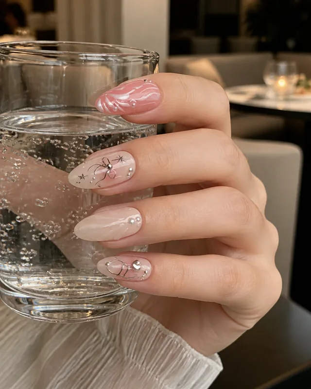 Studio Style WM0075 Press-On Nails worn on hand
