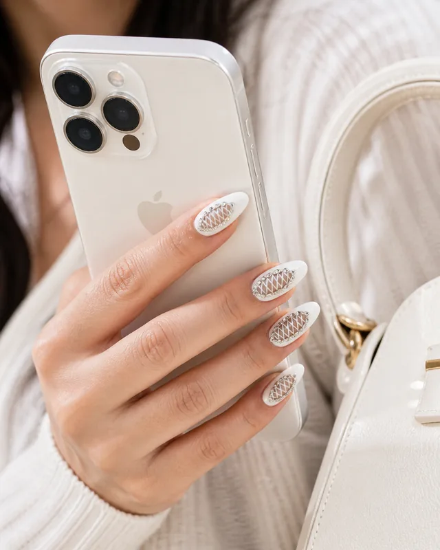 Studio Style WM0057 Press-On Nails worn on hand