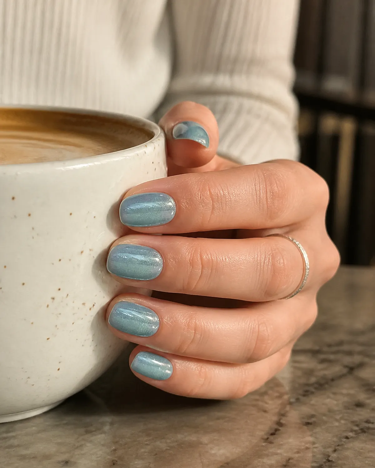 Lagoon Cat-Eye Press-On Nails view 2