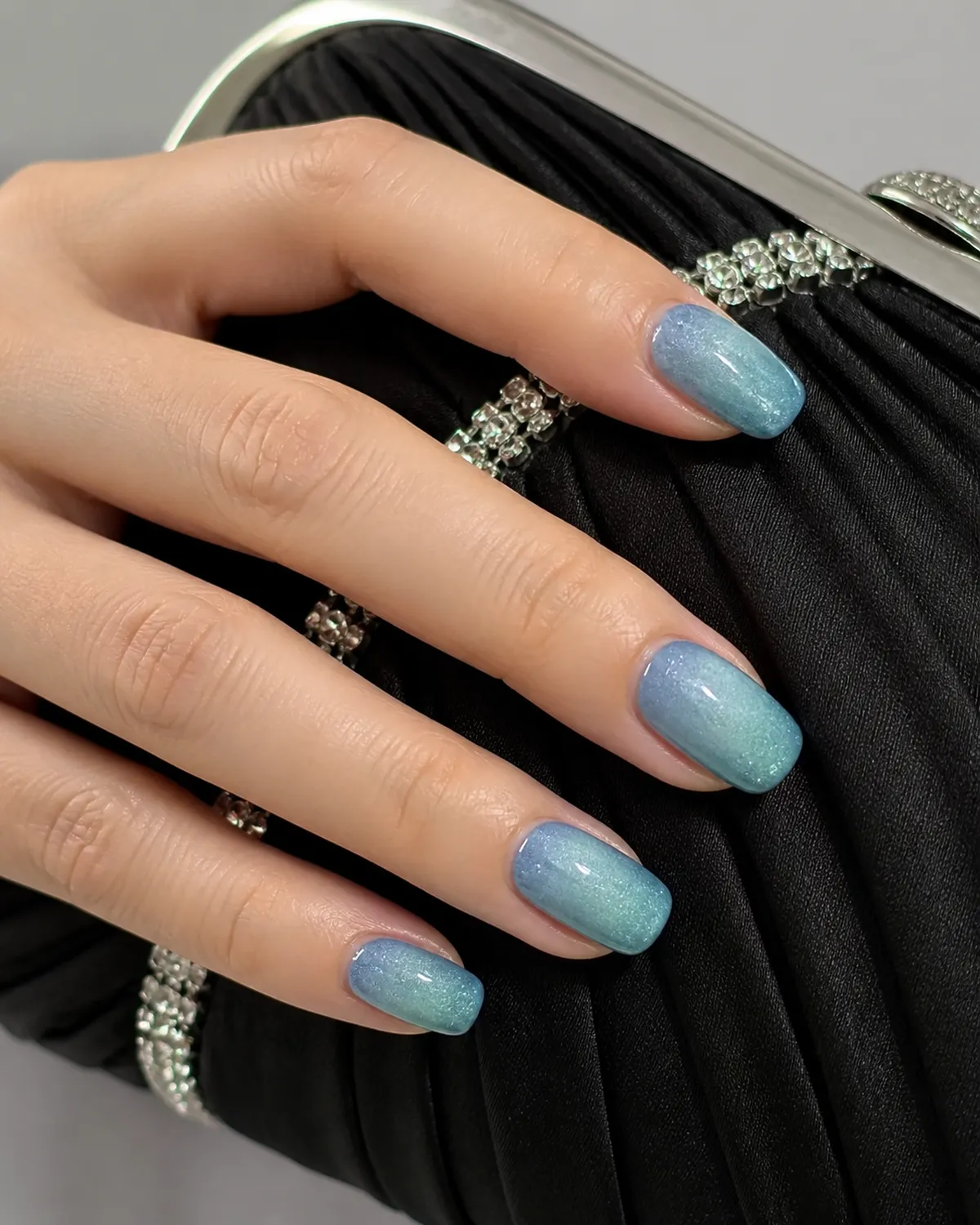 Lagoon Cat-Eye Press-On Nails view 3