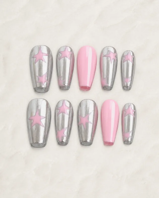 Golden Bunny Press-On Nails product photograph