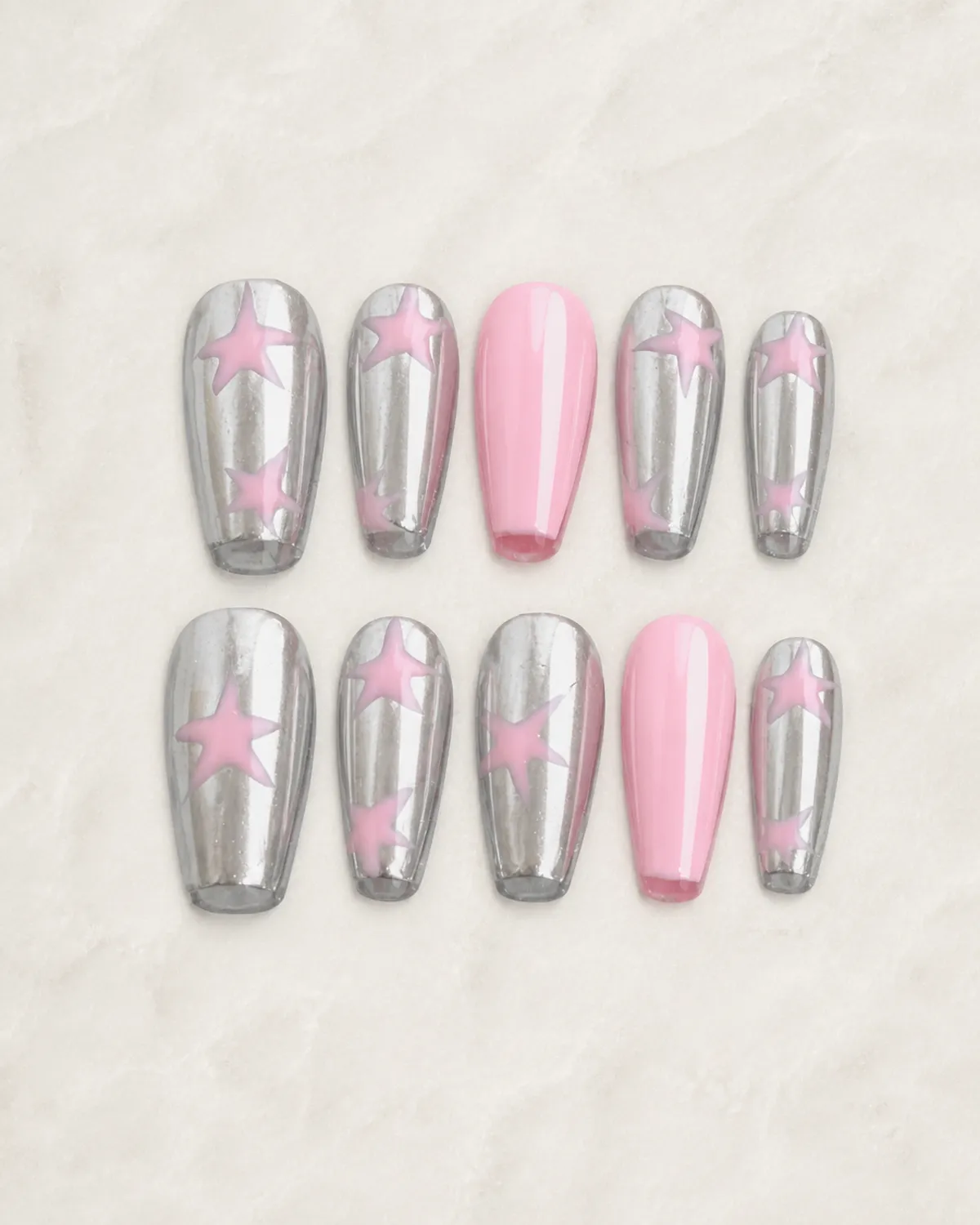 Golden Bunny Press-On Nails product photograph