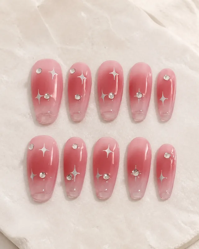 Blush Milky Way Press-On Nails product photograph
