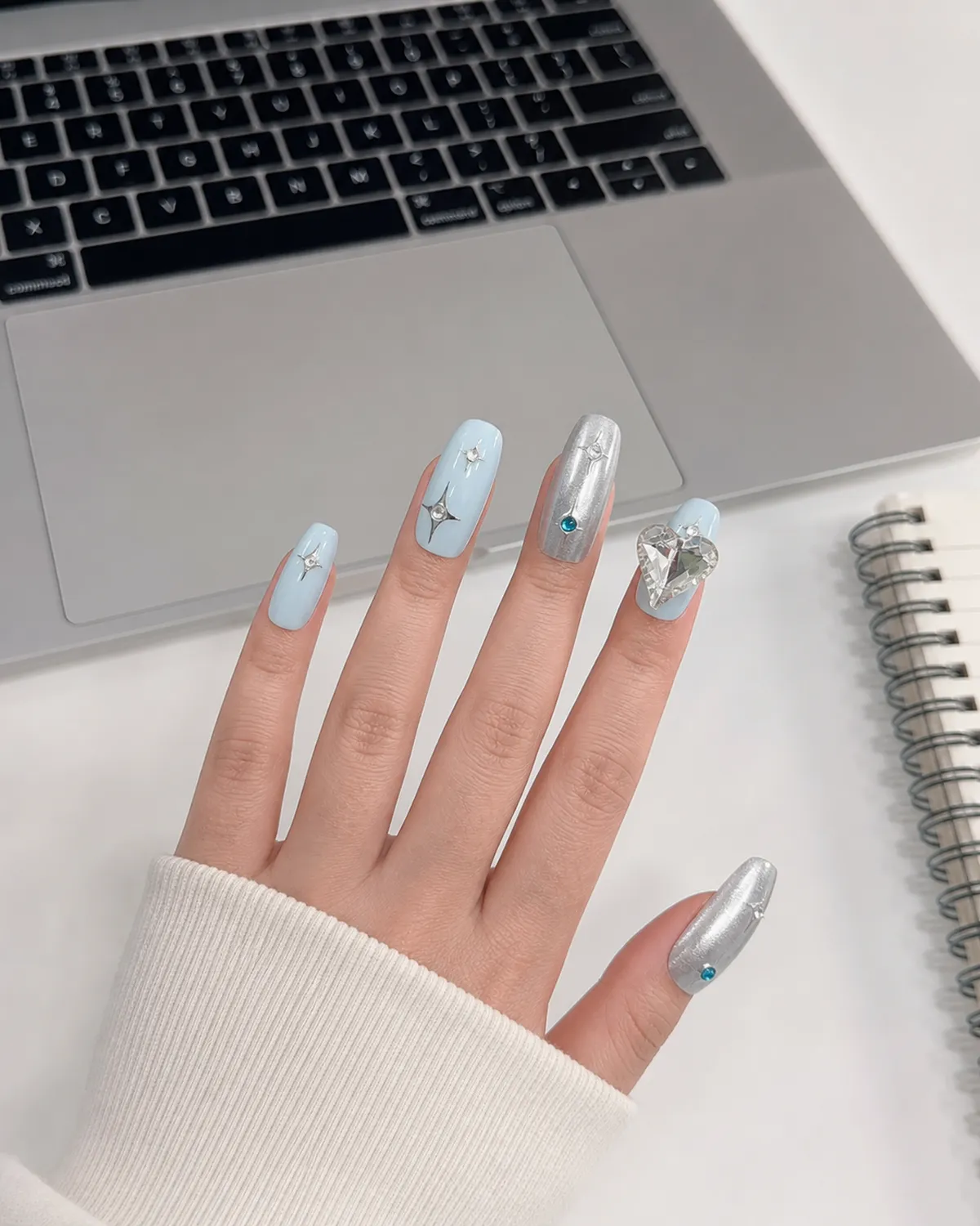 Blue Starfield Press-On Nails view 3