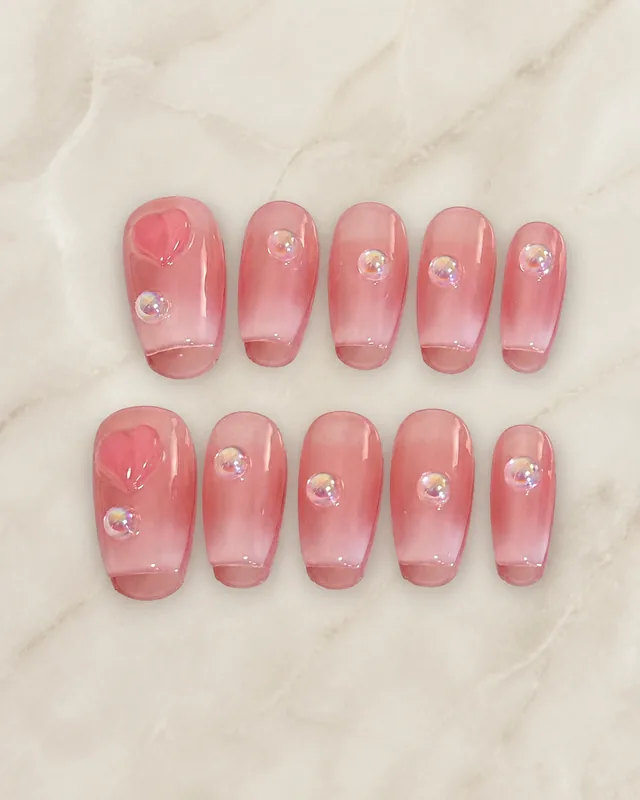Peach Blush Ombre Press-On Nails product photograph