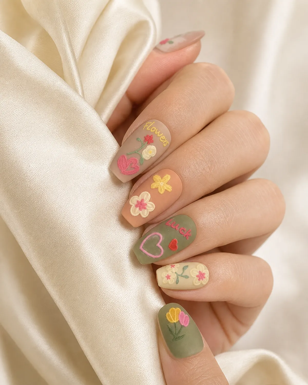 Heart Garden Press-On Nails view 3
