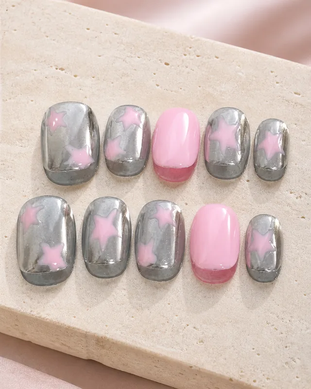 Metallic Siren Press-On Nails product photograph