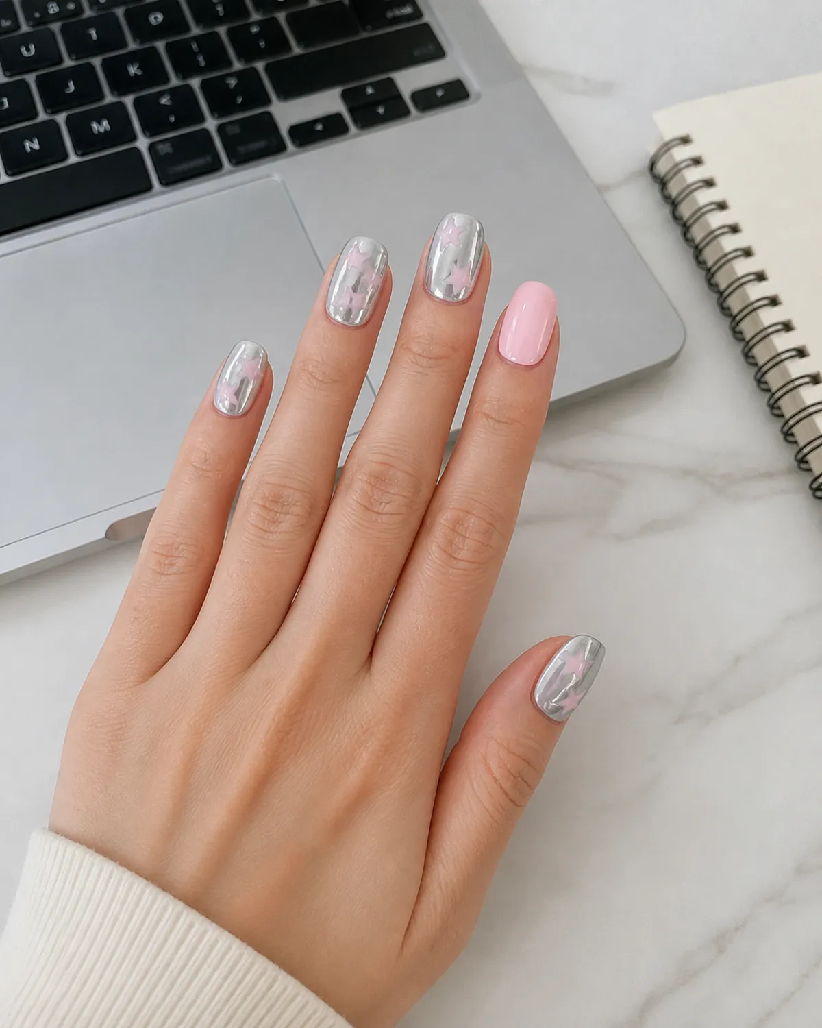 Metallic Siren Press-On Nails view 3