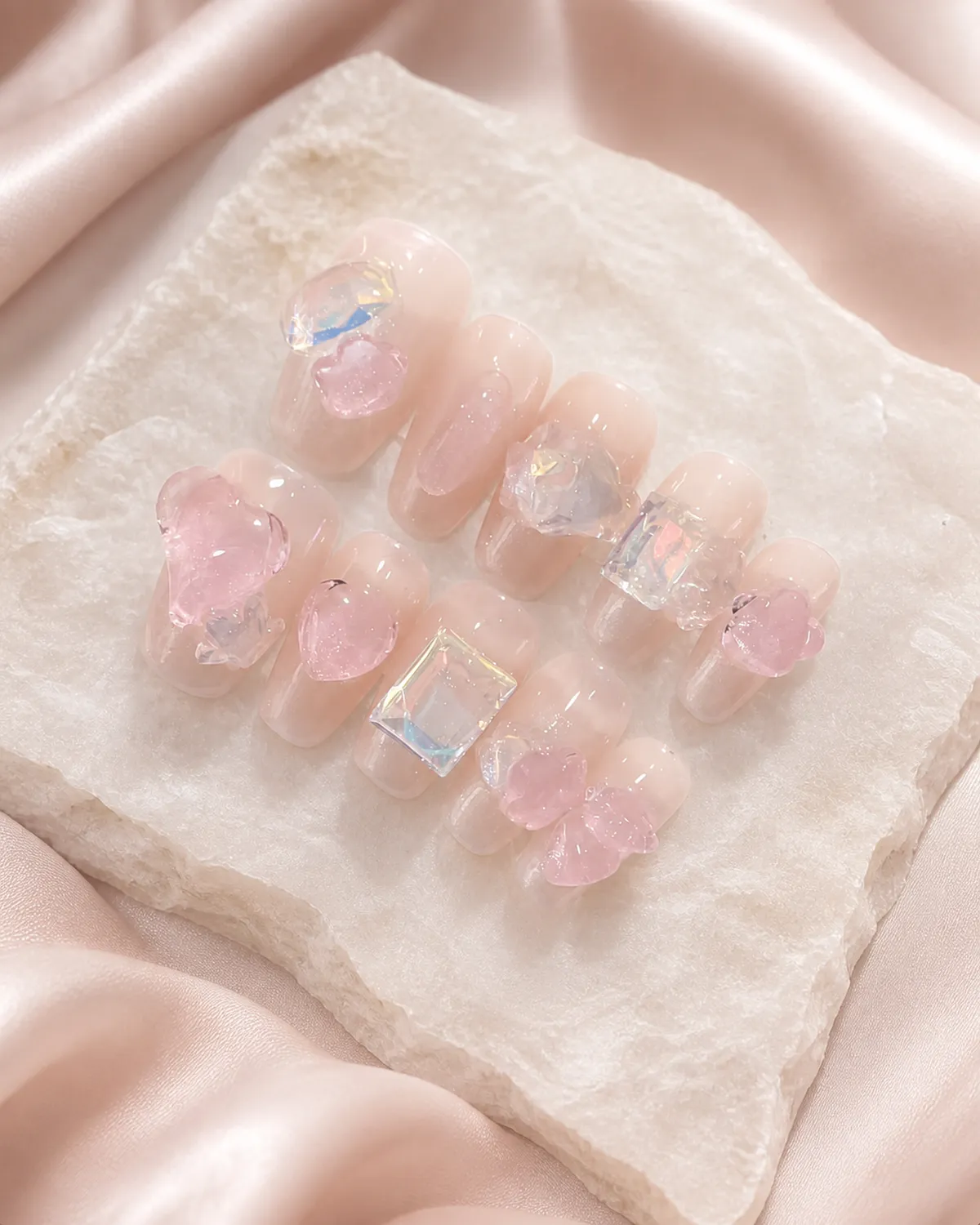 Candy Heart Press-On Nails product photograph