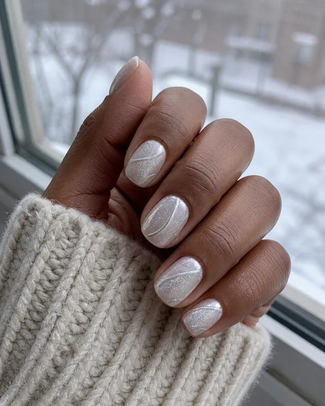 Mirror Sorbet Press-On Nails worn on hand