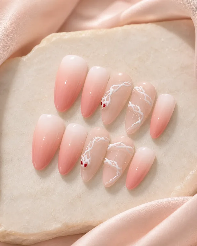 Blush Corn Snake Press-On Nails product photograph