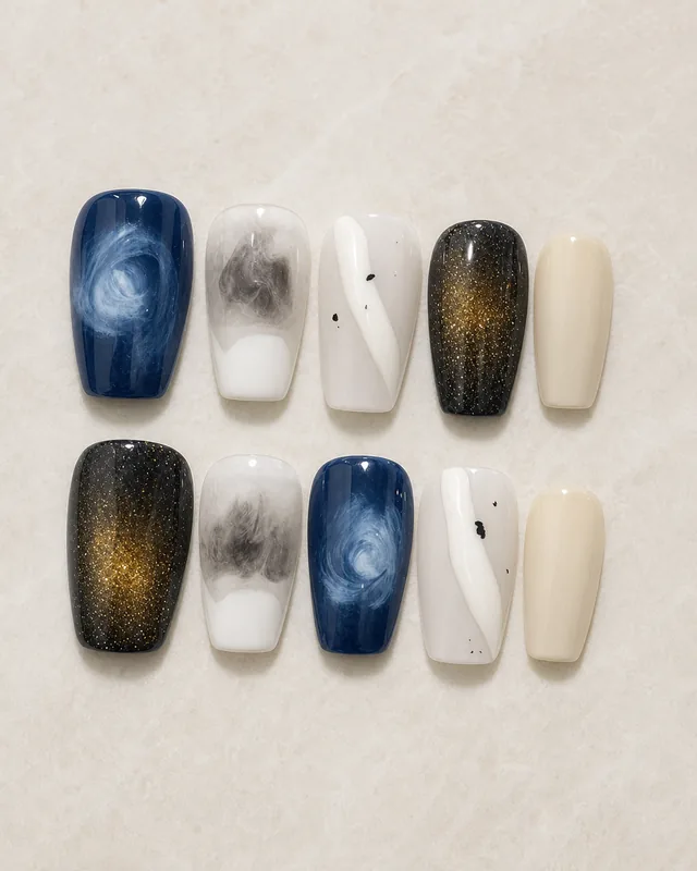 Starry Graffiti Press-On Nails product photograph