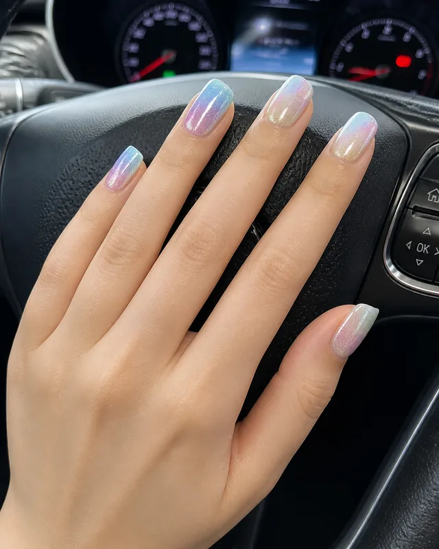 Candy Cat-Eye Press-On Nails worn on hand