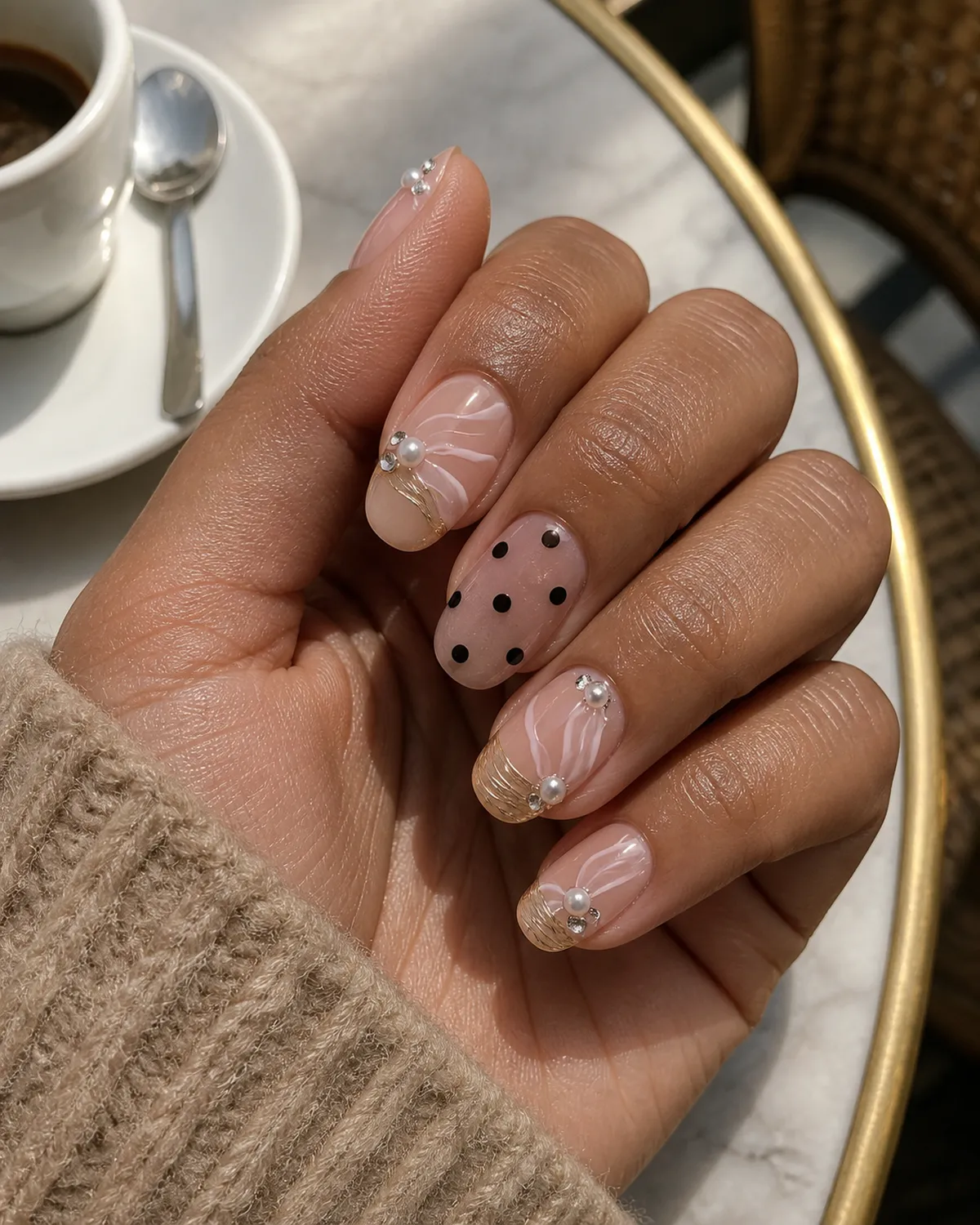 Polka-Dot Ribbon Press-On Nails view 2