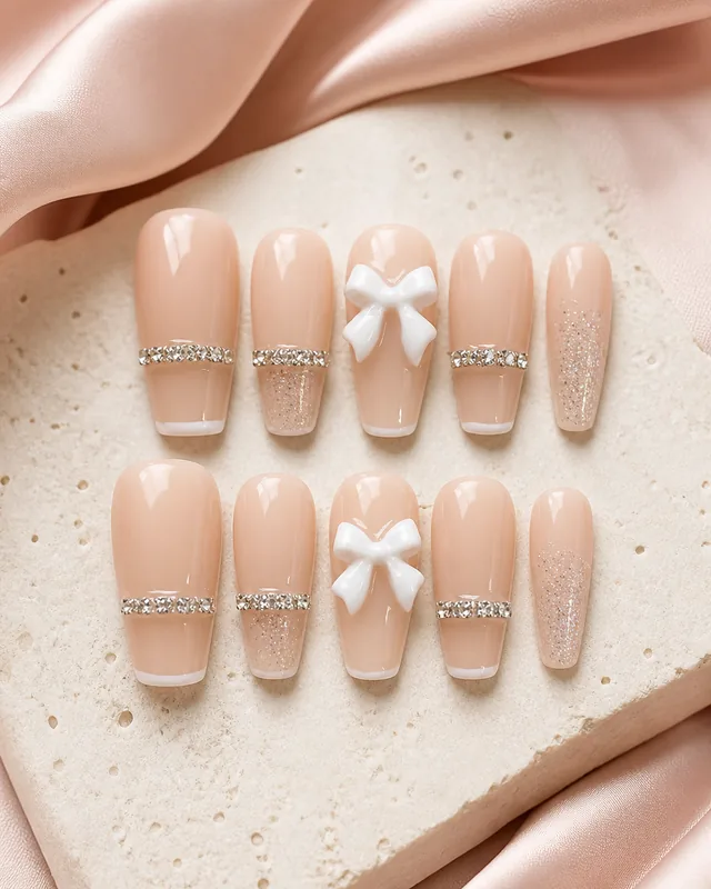 French Chain Press-On Nails product photograph