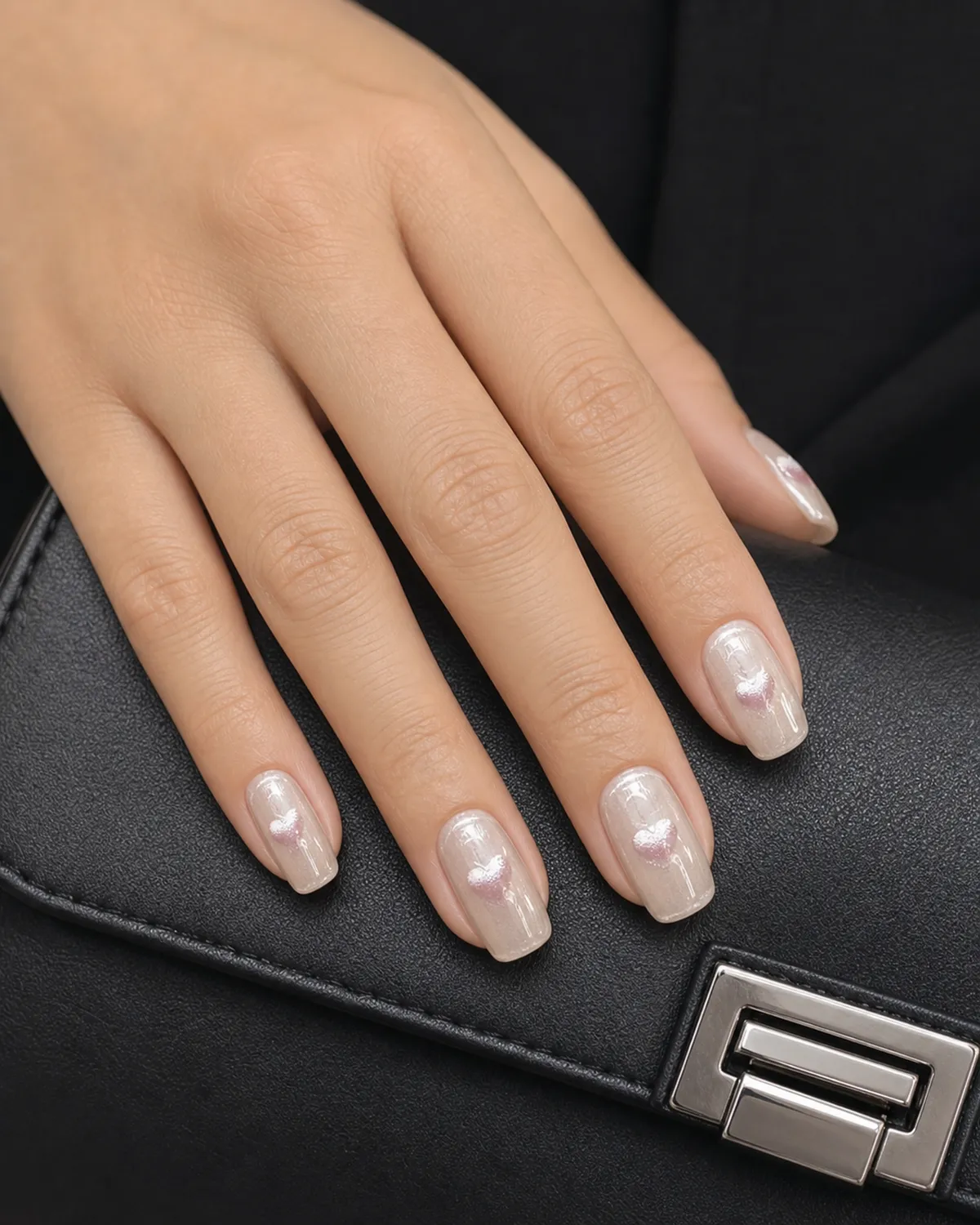 Heart Cat-Eye Press-On Nails view 3