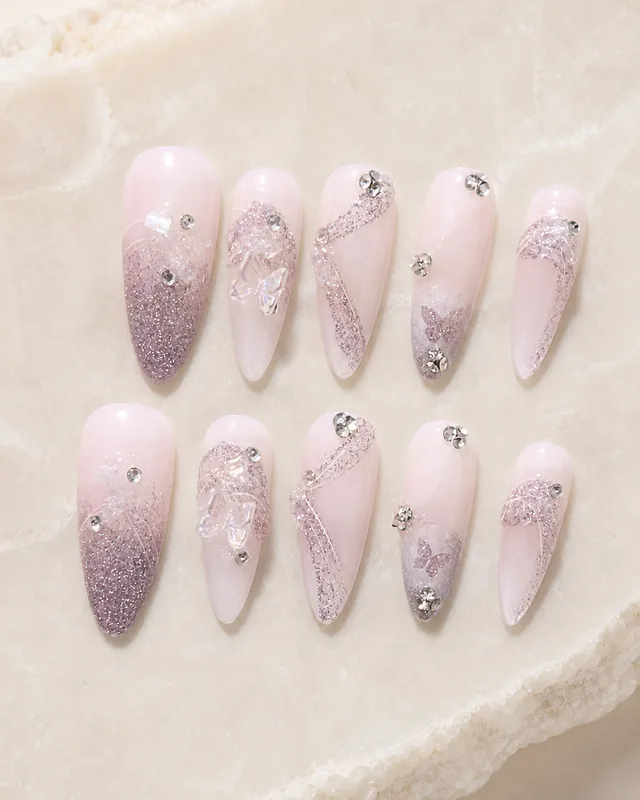 Galaxy Butterfly Press-On Nails product photograph