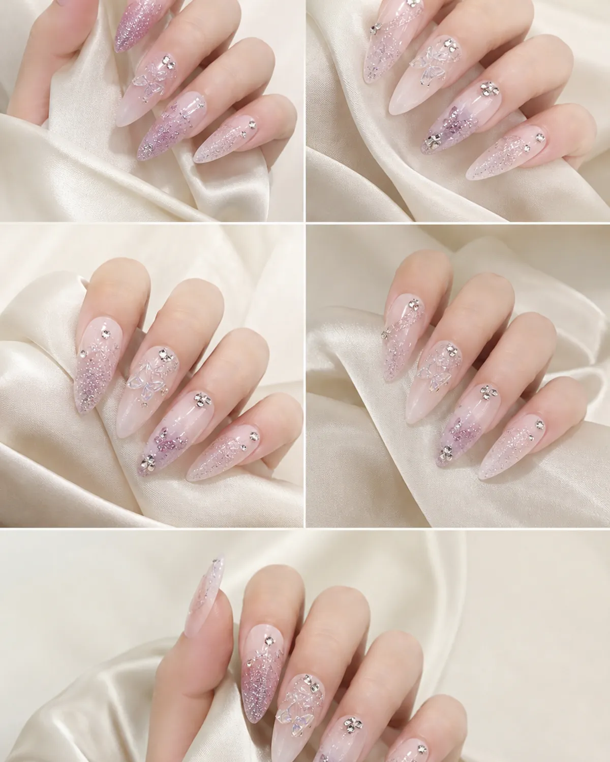Galaxy Butterfly Press-On Nails view 3