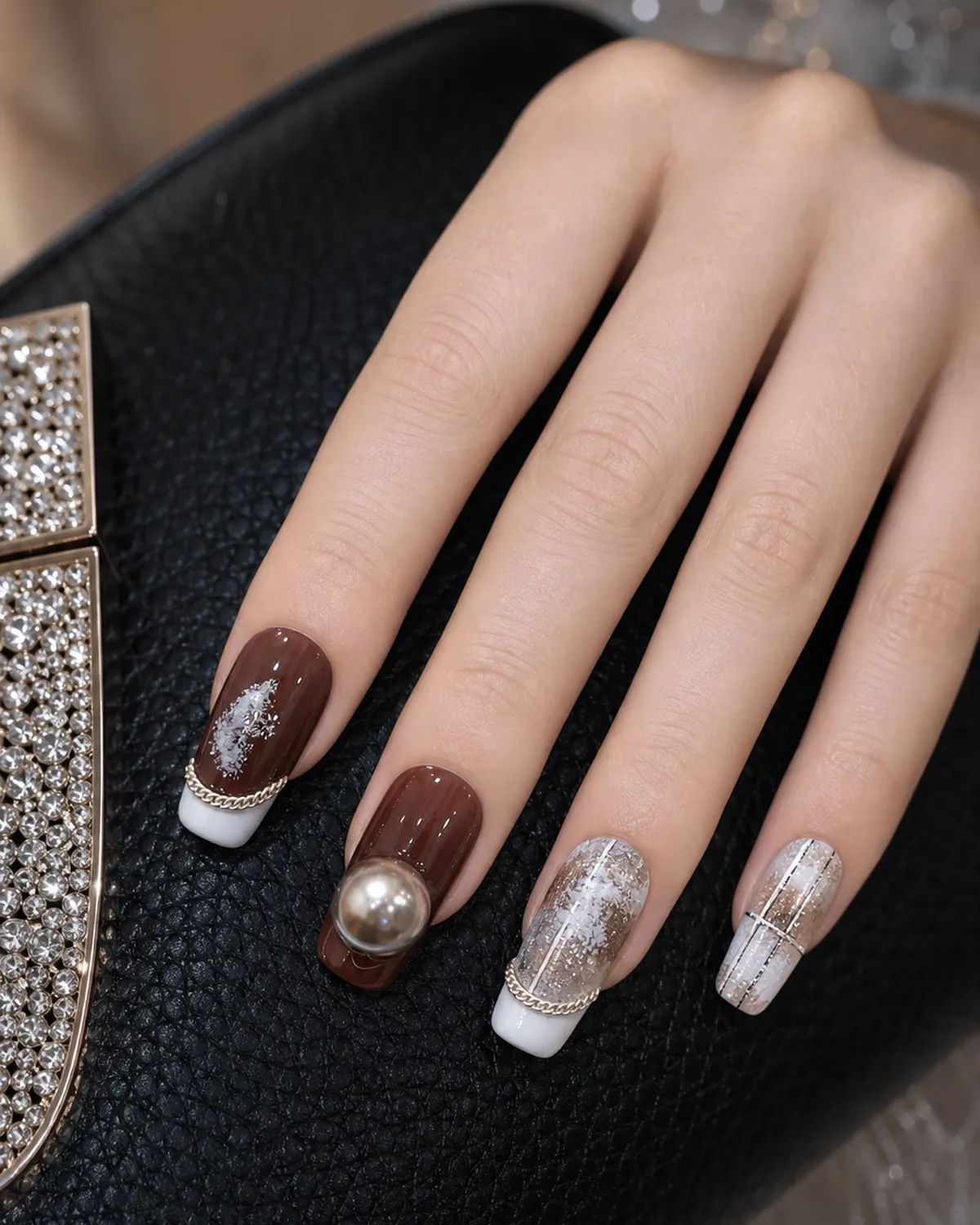 Couture Plaid Press-On Nails view 3