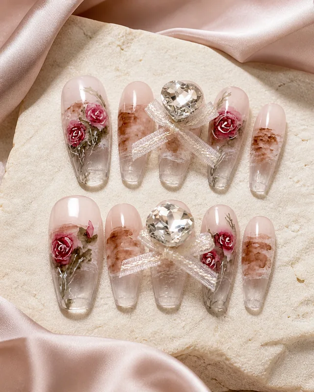 Rose Rhapsody Press-On Nails product photograph