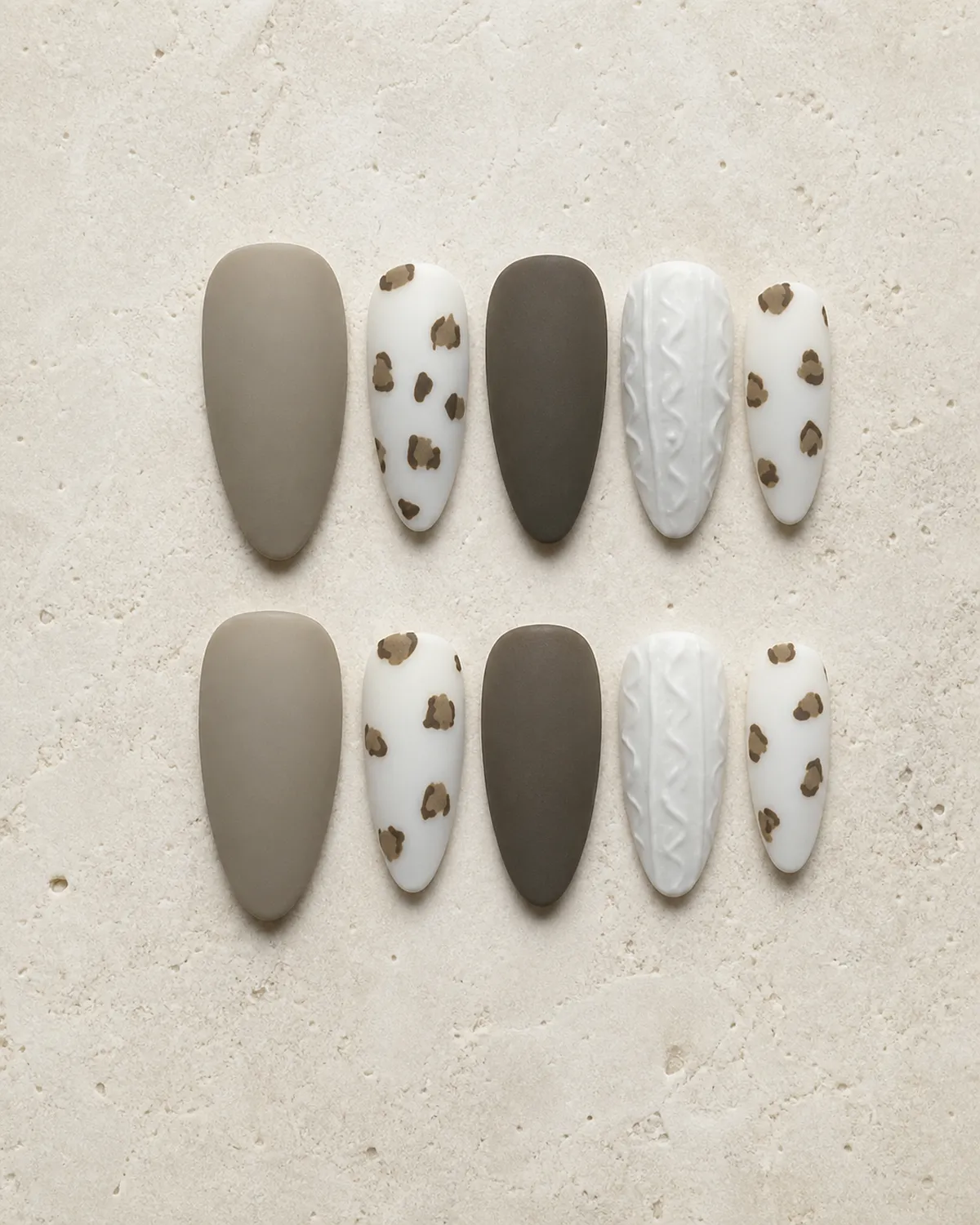 Soft Leopard Press-On Nails product photograph