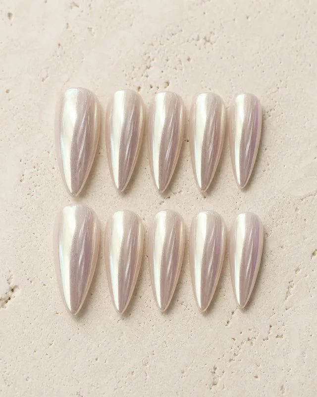 Pink Mirror Almond Press-On Nails product photograph