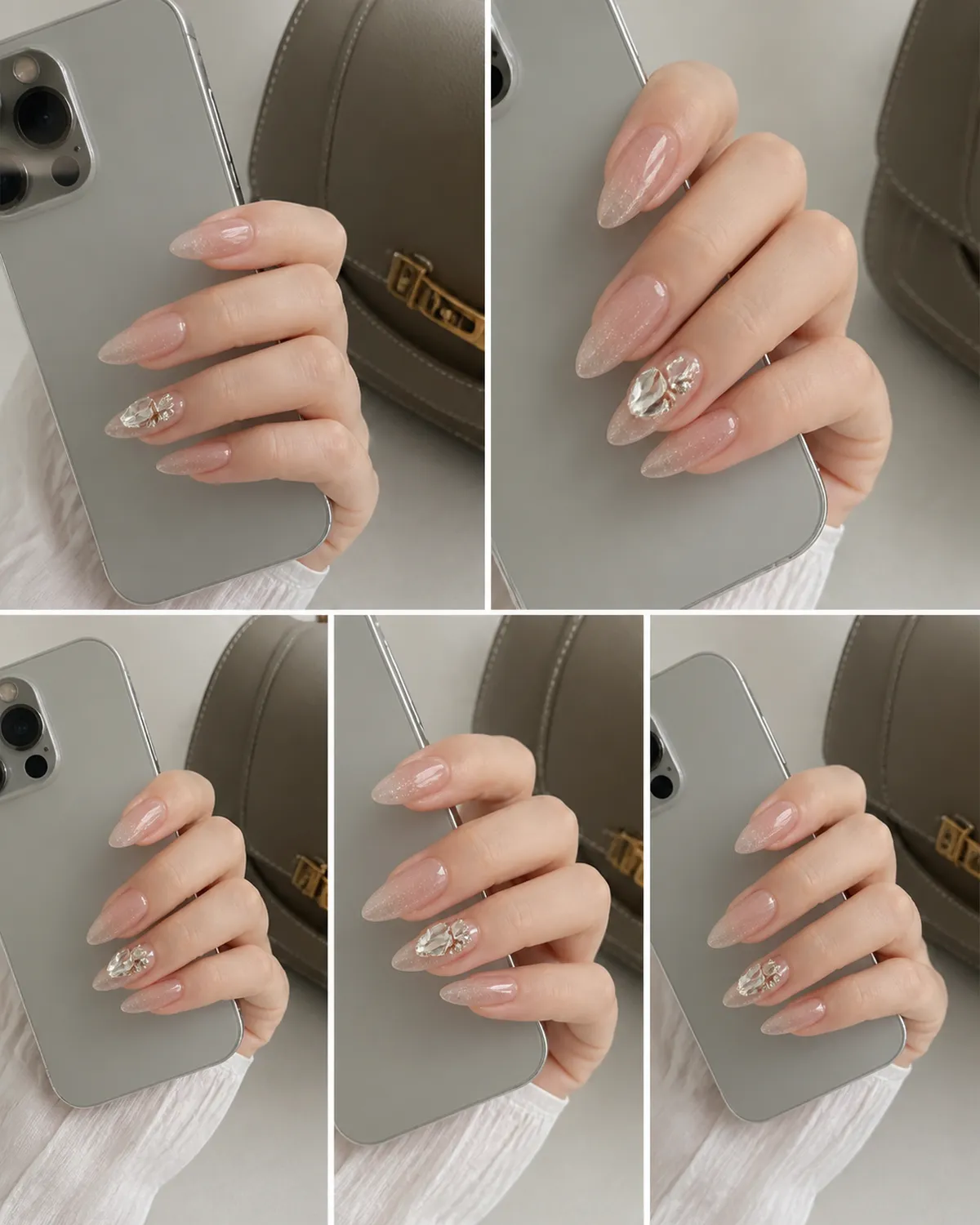 Ultra-Sparkle Icy Cat-Eye Press-On Nails view 2