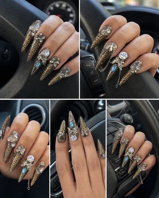 Studio Style 1878 Press-On Nails worn on hand