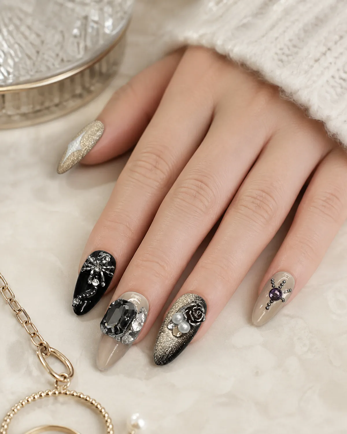 Midnight Stars Press-On Nails view 2