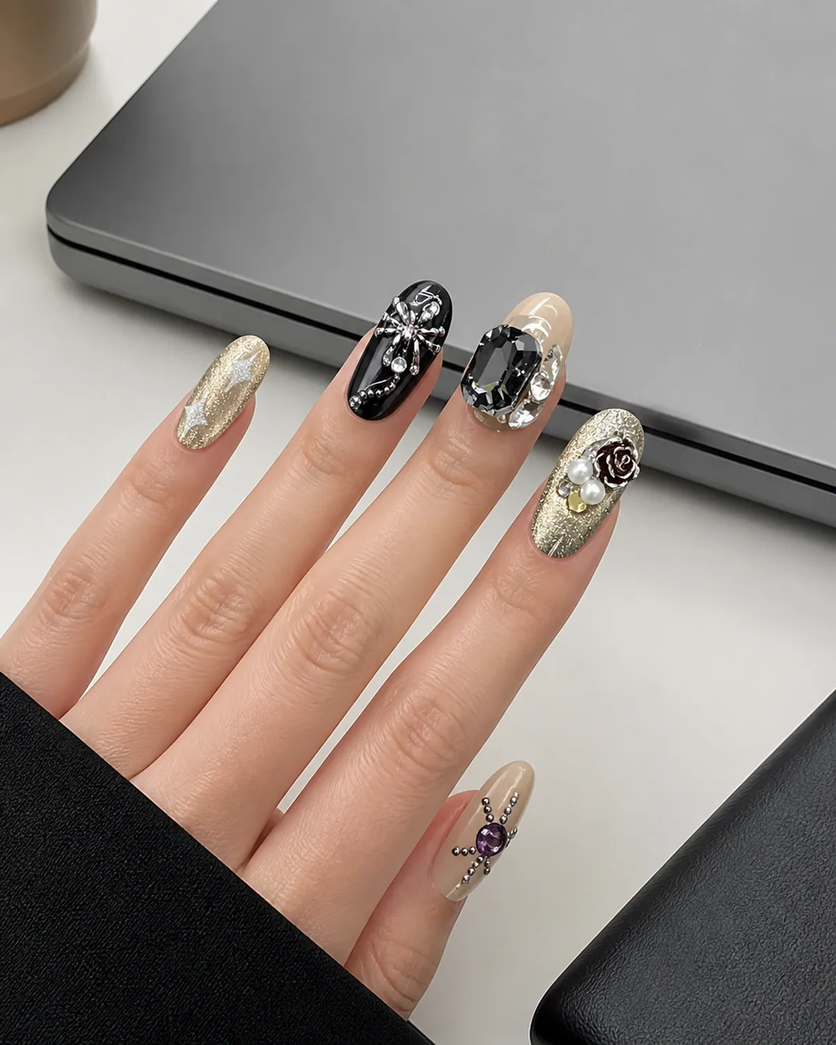 Midnight Stars Press-On Nails view 3